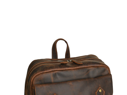 メンズリュック牛革本革製大容量アウトドアカジュアル男性用旅行かばんパソコンバッグ