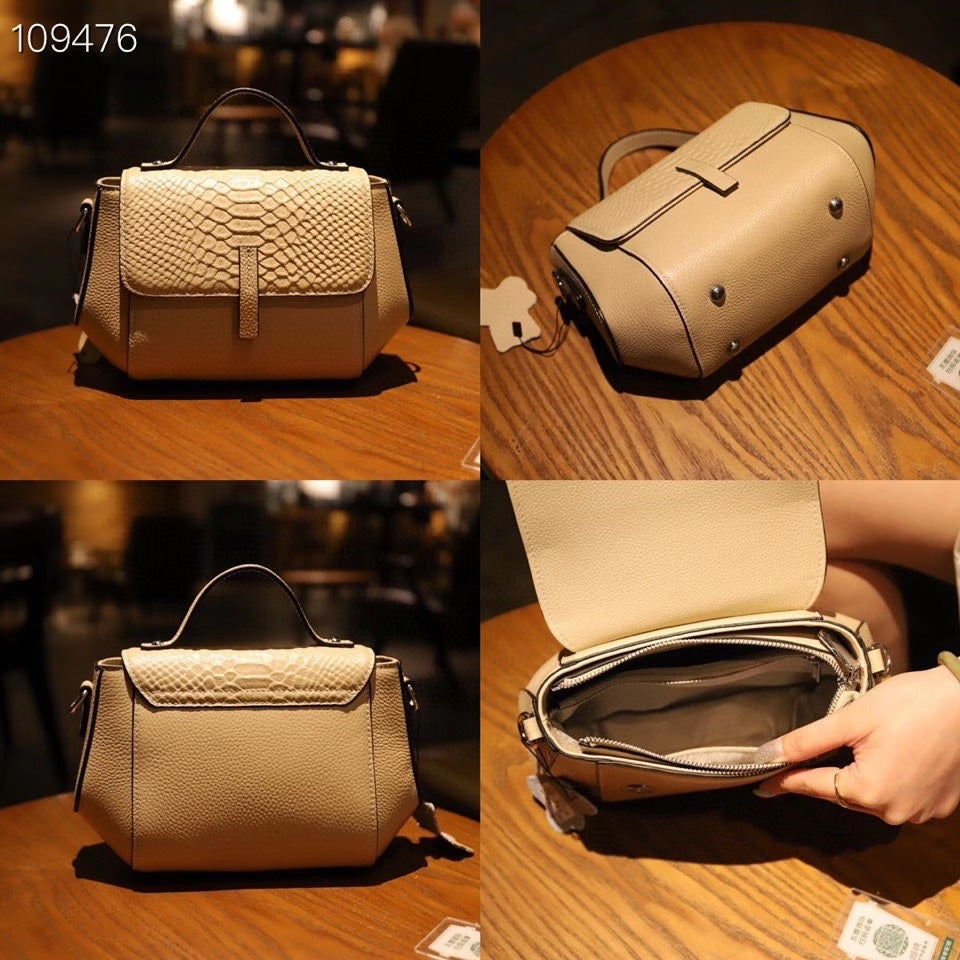 本革レディースバッグ鰐柄ハンドバッグ斜め掛けバッグレトロスクエアバッグ通勤OL 何とでも合うショルダーバッグ.ポシェット