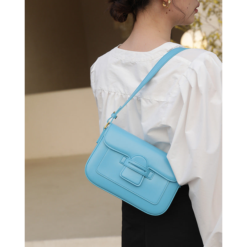 本革レディースバッグわきの下バッグ牛革斜め掛けバッグレトロメッセンジャーバッグ 何とでも合うショルダーバッグ.ポシェット