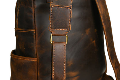メンズリュック牛革本革製大容量アウトドアカジュアル男性用旅行かばんパソコンバッグ