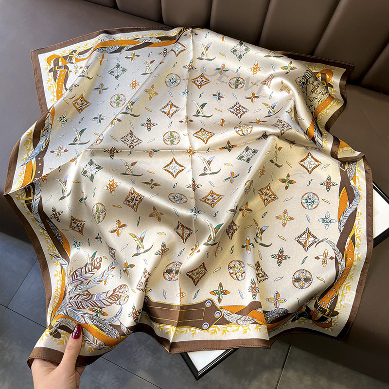 シルクのスカーフプリント柄シルクファッション高品質気質スカーフ