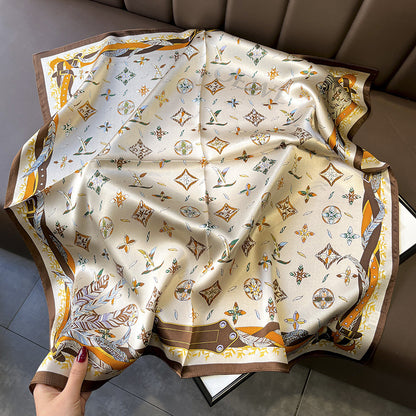 シルクのスカーフプリント柄シルクファッション高品質気質スカーフ