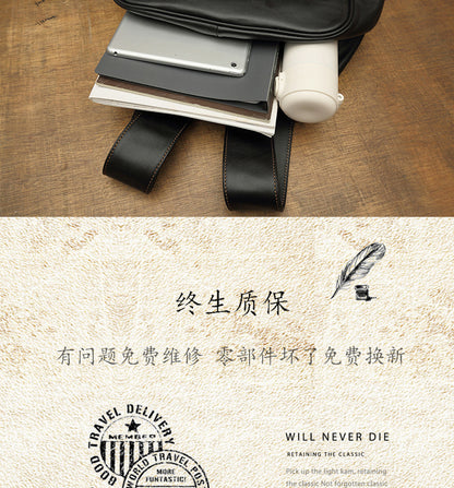 メンズリュック 手作り 牛革本革製 韩国ファッション旅行かばん ビジネスパソコンバッグ