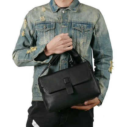 メンズショルダーバッグ牛革本革製カジュアルビジネス 男性斜めがけバッグ