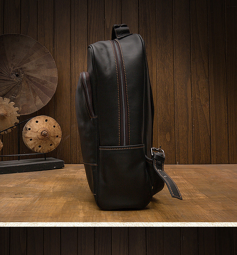 メンズリュック 手作り 牛革本革製 韩国ファッション旅行かばん ビジネスパソコンバッグ