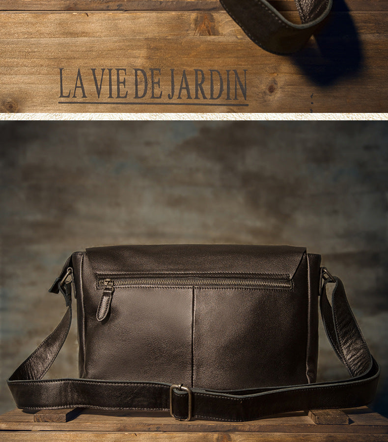 メンズメッセンジャーバッグ韩国ファッションカジュアル手作り牛皮本革製男性斜めがけショルダーバッグ