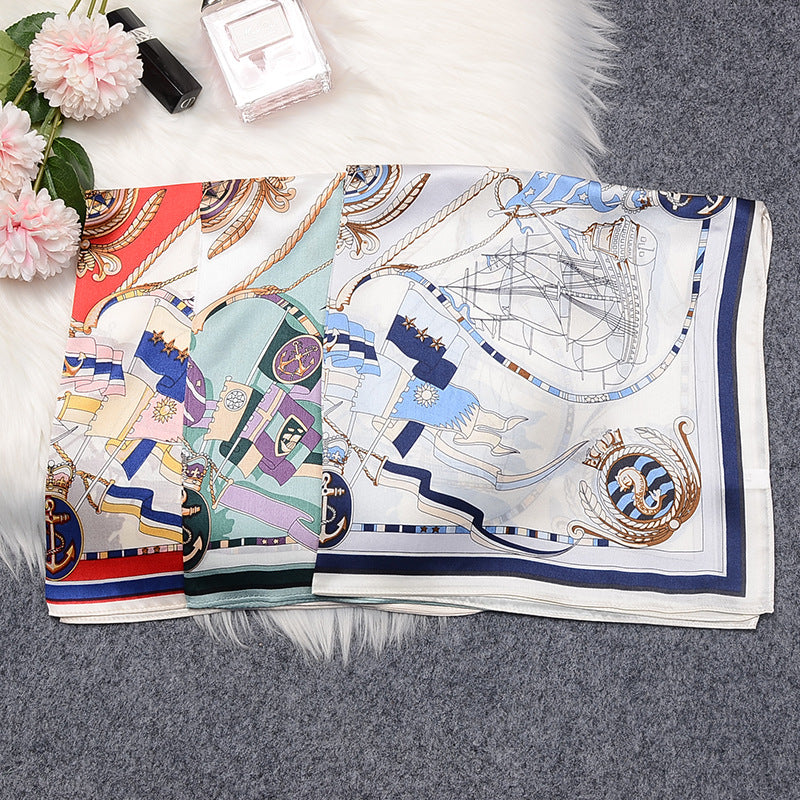 シルクスカーフプリント柄小さなスカーフ女性何とでも合うエレガント気質ネッカチーフ