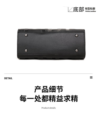 気質本革レディースバッグおしゃれ字母柄ハンドバッグ通勤大容量ショルダーバッグ何とでも合うハンドバッグ.カバン