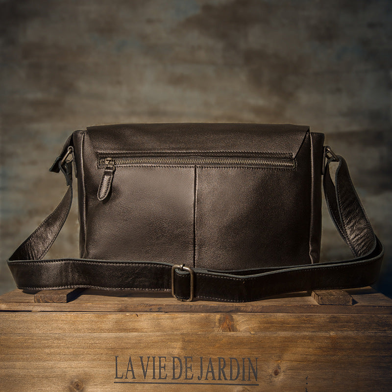 メンズメッセンジャーバッグ韩国ファッションカジュアル手作り牛皮本革製男性斜めがけショルダーバッグ
