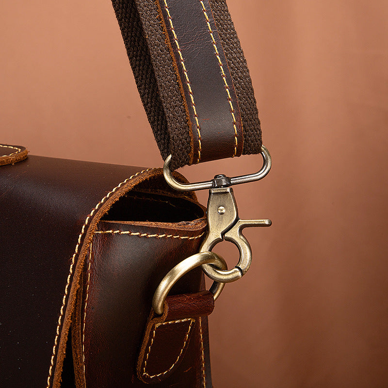 メンズブリーフケースハンドバッグ牛革本革製レトロビジネス男性用パソコンバッグ