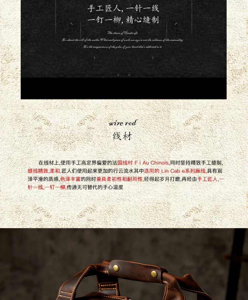 メンズリュック手作り牛革本革製クレイジー・ホースレトロ大容量 パソコンバッグカジュアルファッション出張旅行かばん