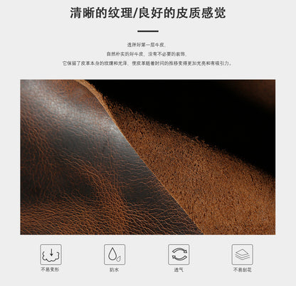 メンズブリーフケースハンドバッグ牛革本革製レトロビジネス男性用パソコンバッグ