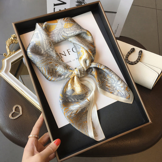 シルクスカーフプリント柄ファッションエレガント気質高品質スカーフ枚