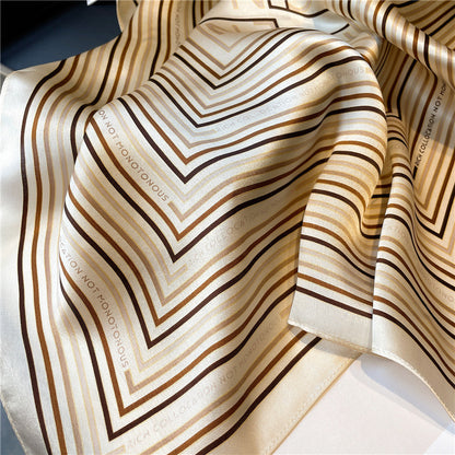 シルクスカーフ女性欧米字母柄ストリート柄プリント柄ファッションスカーフ気質