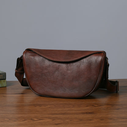 メンズショルダーバッグ牛革本革製カジュアルビジネス男性用斜めがけバッグ