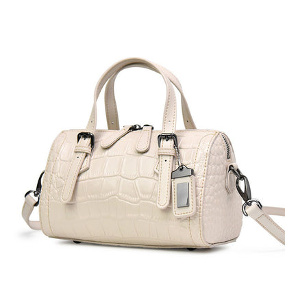 レディース鰐柄斜め掛けバッグ本革ハンドバッグボストンバッグショルダーバッグファッション気質ハンドバッグ.カバン