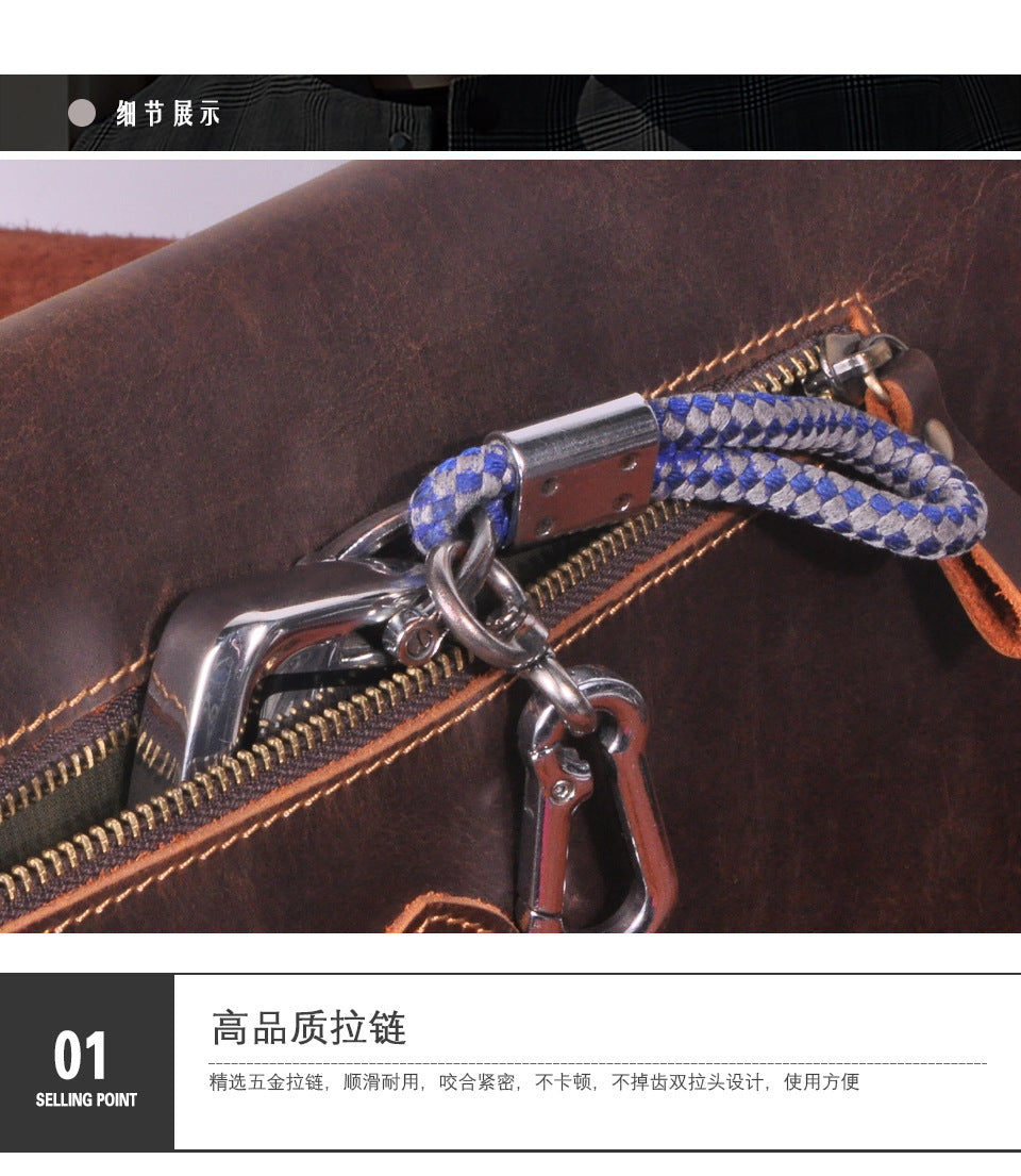 メンズ斜めがけバッグ牛革本革製レトロ男性用ショルダーバッグ