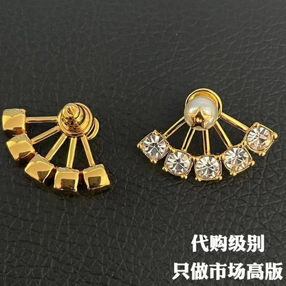 ピアスキュービックシャシレトロなイヤリング贅沢を軽んじる扇形ピアス