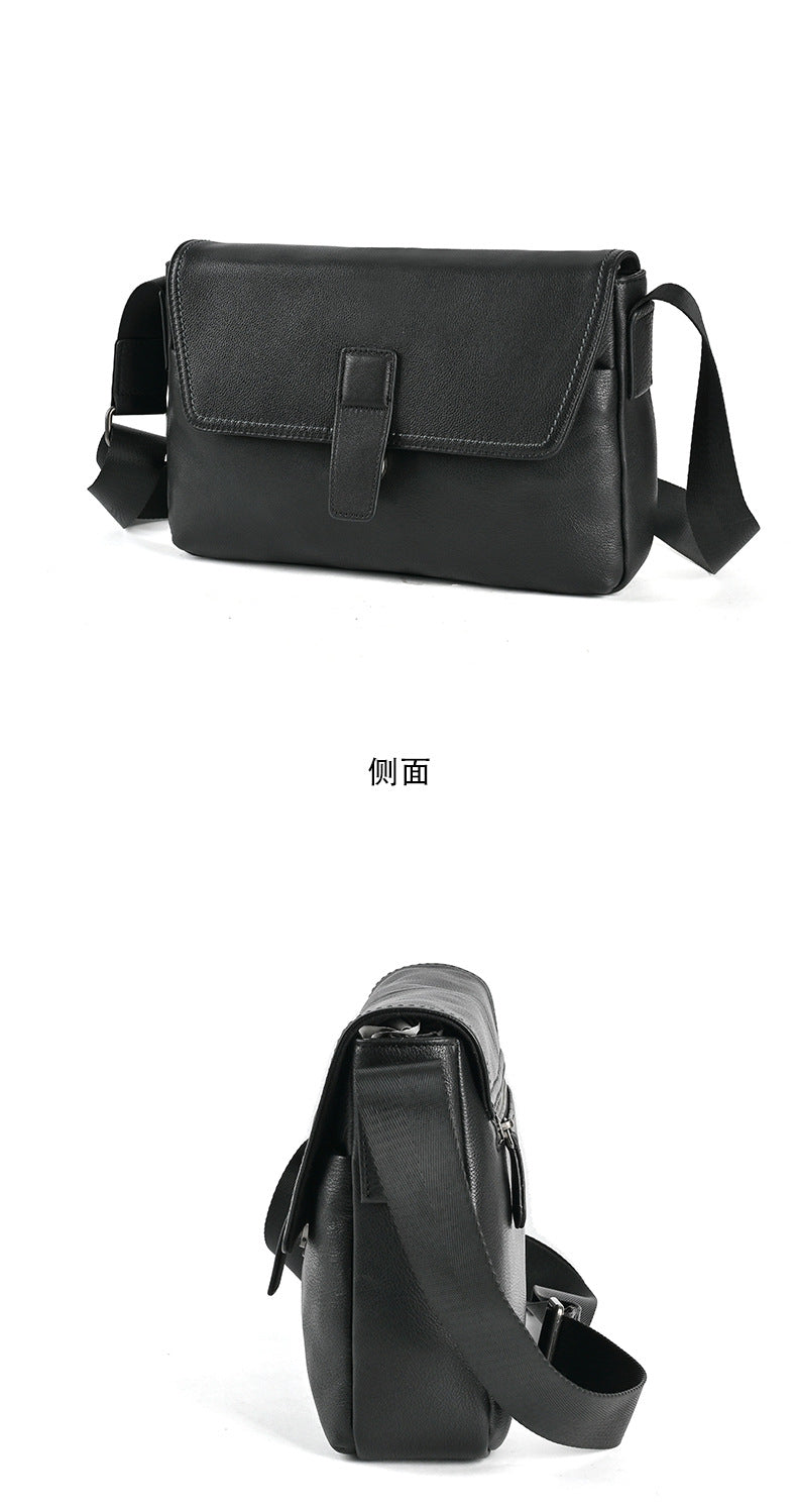 メンズショルダーバッグ牛革本革製カジュアルビジネス 男性斜めがけバッグ