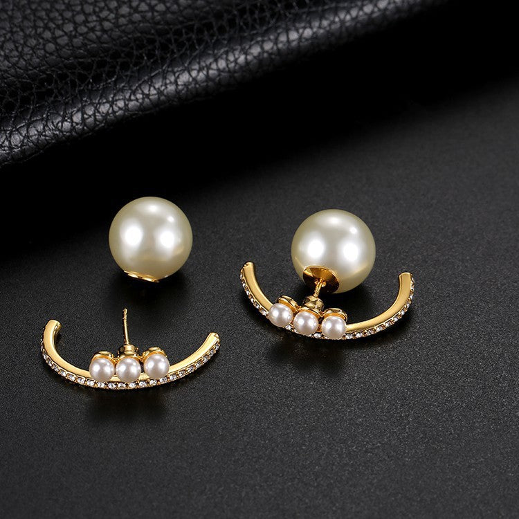 イヤリングパールピアスキュービックシャシレトロ軽量贅沢風ピアス