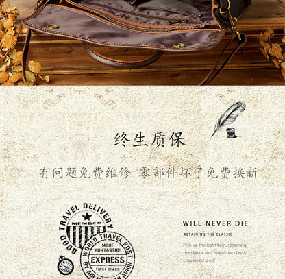 メンズハンドバッグ手提げかばん手作業牛皮本革製クレイジー・ホース斜めがけショルダーバッグ男性用OLビジネスカジュアルブリーフケースパソコンバッグ