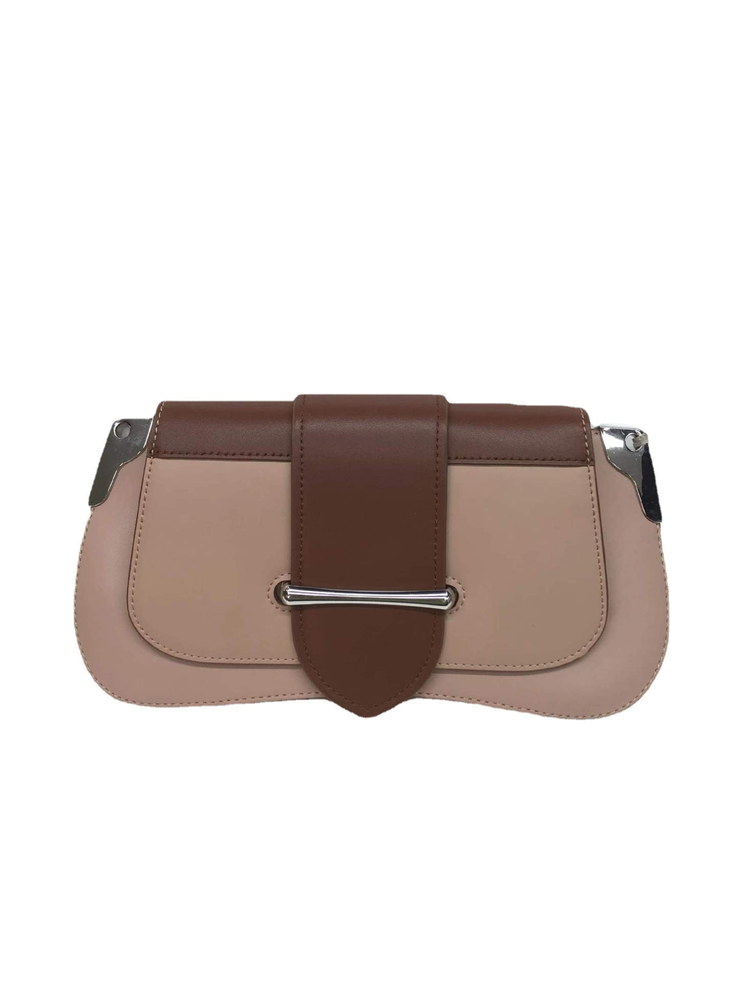 レディースレトロな本革バッグ女性バッグシンプルバゲット通勤OLショルダーバッグ.ポシェット