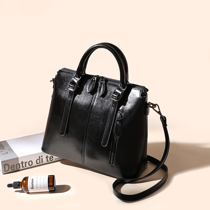 レディースハンドバッグファッショントレンド牛革通勤OLショルダーバッグエレガントハンドバッグ.カバン