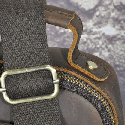 メンズショルダーバッグ牛革本革製レトロアウトドア旅行 男性用斜めがけバッグ