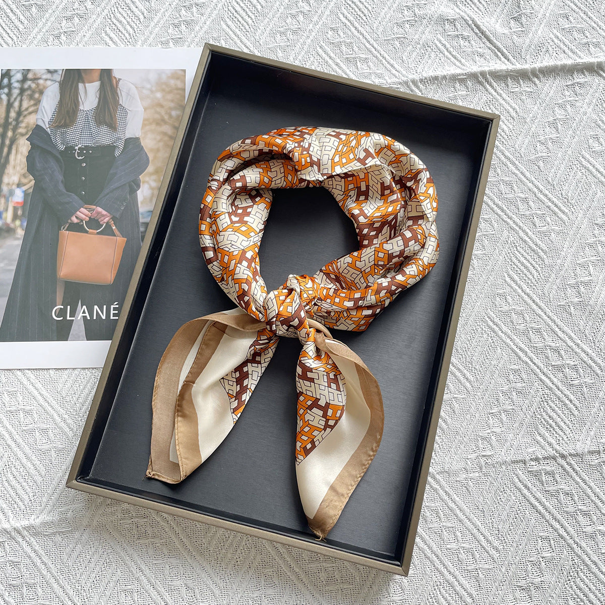 スカーフレディース薄手日焼け止めジョーゼットマフラーネックガードプロネッカチーフサテンマフラー