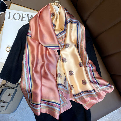 スカーフレディースプリント柄ロングストールファッションスカーフプリント両用マフラー気質