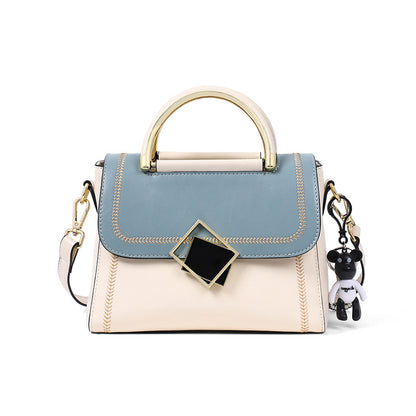 レディースバッグ高級感斜め掛けバッグ本革わきの下バッグカラーマッチングハンドバッグファッションショルダーバッグ.ポシェット