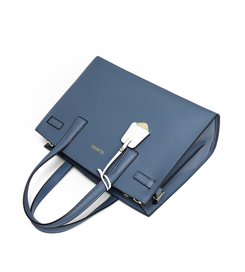 女性のハンドバッグ大容量ショルダーバッグ高級感牛革通勤OL何とでも合うシンプルハンドバッグ.カバン