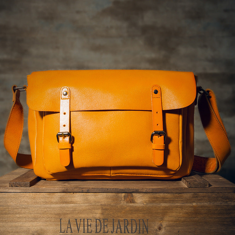 メンズメッセンジャーバッグ韩国ファッションカジュアル手作り牛皮本革製男性斜めがけショルダーバッグ