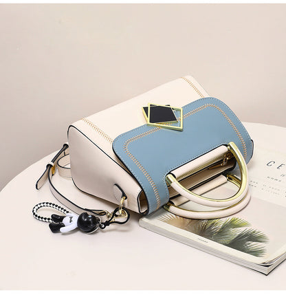 レディースバッグ高級感斜め掛けバッグ本革わきの下バッグカラーマッチングハンドバッグファッションショルダーバッグ.ポシェット