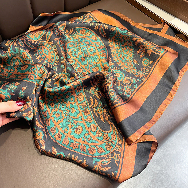 スカーフスカーフカシューナッツ花薄手の日焼け止めストール気質大きなスカーフ