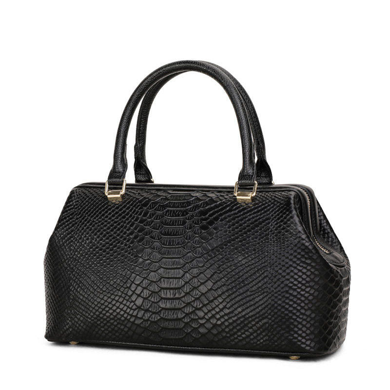 レディースバッグ鰐柄パイソン柄ハンドバッグ本革バッグ何とでも合う大容量ショルダーバッグトップ牛革ハンドバッグ.カバン