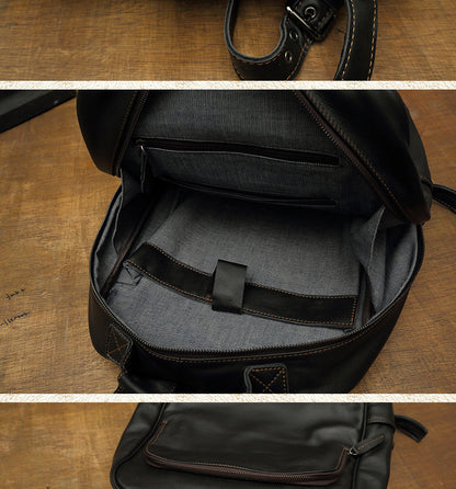 メンズリュック 手作り 牛革本革製 韩国ファッション旅行かばん ビジネスパソコンバッグ