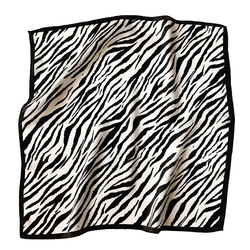 シルクスカーフストライプ柄小さなスカーフファッションエレガント飾りネッカチーフ