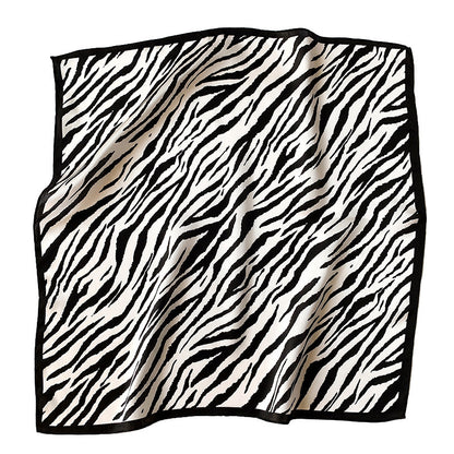 シルクスカーフストライプ柄小さなスカーフファッションエレガント飾りネッカチーフ