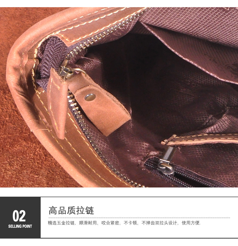 メンズブリーフケースショルダーバッグレトロビジネスハンドバッグ牛革本革製男性パソコンバッグ