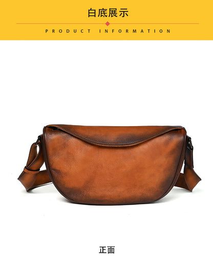 メンズショルダーバッグ牛革本革製カジュアルビジネス男性用斜めがけバッグ