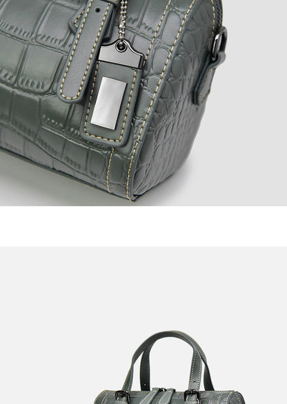 レディース鰐柄斜め掛けバッグ本革ハンドバッグボストンバッグショルダーバッグファッション気質ハンドバッグ.カバン