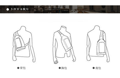 メンズバストバッグ牛革本革製レトロアウトドア多用途男性用斜めがけバッグ