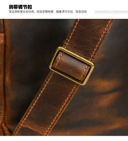 メンズリュック牛革本革製大容量アウトドアカジュアル男性用旅行かばんパソコンバッグ