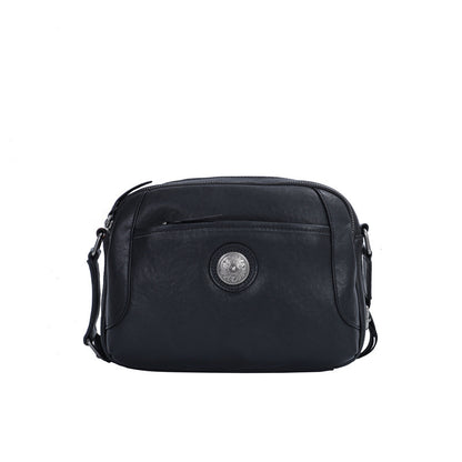 メンズショルダーバッグ牛革本革製レトロカジュアルファッション大容量男性用斜めがけバッグ