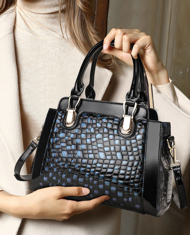 ヒョウ柄本革レディースバッグトップ牛革大容量レトロバッグショルダーバッグシンプル高品質ハンドバッグ.カバン