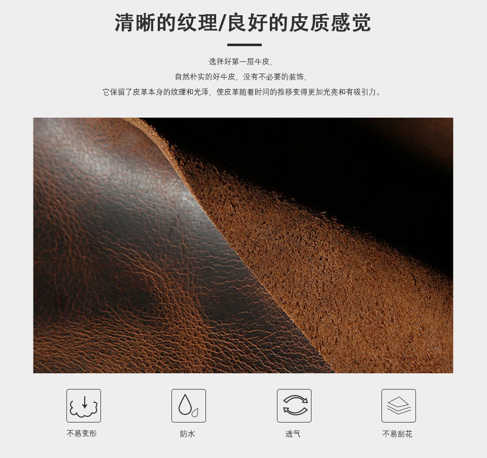 メンズショルダーバッグ牛革本革製レトロアウトドア旅行 男性用斜めがけバッグ