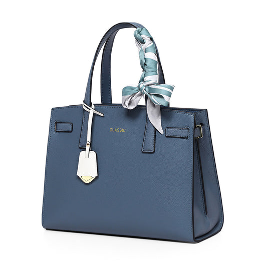 女性のハンドバッグ大容量ショルダーバッグ高級感牛革通勤OL何とでも合うシンプルハンドバッグ.カバン