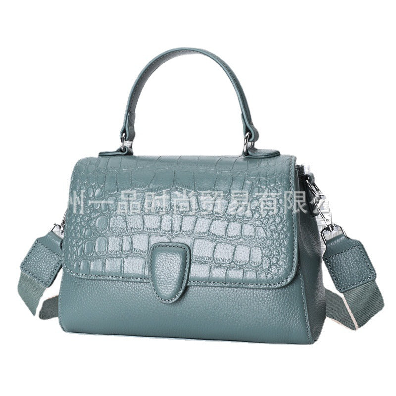 本革レディースバッグ鰐柄ハンドバッグファッション軽量贅沢牛革ショルダーバッグ通勤ハンドバッグ.カバン
