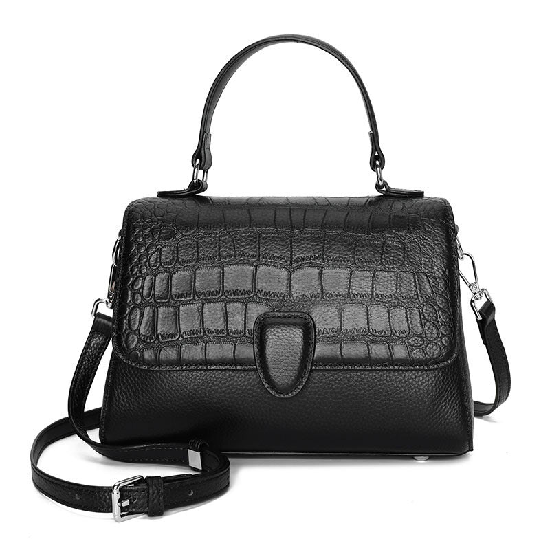 本革レディースバッグ鰐柄ハンドバッグファッション軽量贅沢牛革ショルダーバッグ通勤ハンドバッグ.カバン